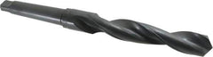 Interstate - 1-17/32", 4MT 118° Point High Speed Steel Taper Shank Drill Bit - Oxide Finish, 7-7/8" Flute Length, 13-3/4" OAL, Spiral Flute - USA Tool & Supply