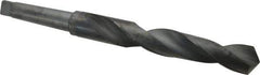 Interstate - 1-19/32", 4MT 118° Point High Speed Steel Taper Shank Drill Bit - Oxide Finish, 8-1/8" Flute Length, 14" OAL, Spiral Flute - USA Tool & Supply