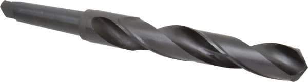 Interstate - 1-5/8", 4MT 118° Point High Speed Steel Taper Shank Drill Bit - Oxide Finish, 8-1/8" Flute Length, 14" OAL, Spiral Flute - USA Tool & Supply