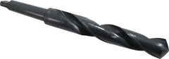 Interstate - 1-11/16", 4MT 118° Point High Speed Steel Taper Shank Drill Bit - Oxide Finish, 8-1/4" Flute Length, 14-1/8" OAL, Spiral Flute - USA Tool & Supply