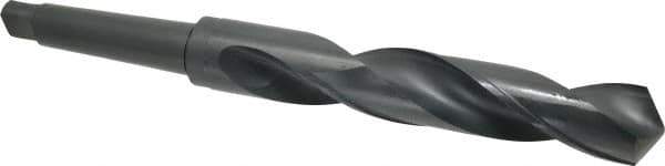 Interstate - 1-45/64", 4MT 118° Point High Speed Steel Taper Shank Drill Bit - Oxide Finish, 10-1/8" Flute Length, 15-3/4" OAL, Spiral Flute - USA Tool & Supply
