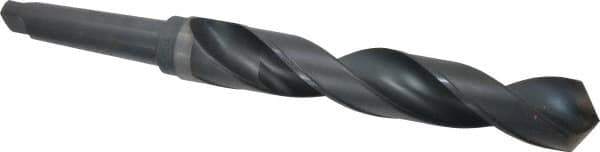 Interstate - 1-23/32", 4MT 118° Point High Speed Steel Taper Shank Drill Bit - Oxide Finish, 8-1/4" Flute Length, 16-3/8" OAL, Spiral Flute - USA Tool & Supply