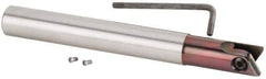 Kennametal - 1/2" Cutting Diam, 1/2" Shank Diam, 1/2" Max Depth of Cut, Straight Shank Indexable Copy End Mill - 1 Insert, KDMT 0500.. Insert, KDMT Toolholder - USA Tool & Supply