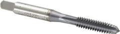 OSG - #3-48 UNC 2B 3 Flute TiCN Finish High Speed Steel Straight Flute Standard Hand Tap - Bottoming, Right Hand Thread, 1-13/16" OAL, 1/2" Thread Length, H2 Limit, Oversize - USA Tool & Supply