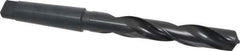 Interstate - 1-37/64", 5MT 118° Point High Speed Steel Taper Shank Drill Bit - Oxide Finish, 9-7/8" Flute Length, 16-7/8" OAL, Spiral Flute - USA Tool & Supply