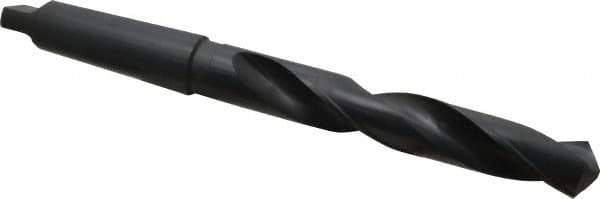 Interstate - 1-5/8", 5MT 118° Point High Speed Steel Taper Shank Drill Bit - Oxide Finish, 10" Flute Length, 17" OAL, Spiral Flute - USA Tool & Supply