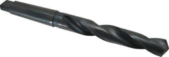 Interstate - 1-43/64", 5MT 118° Point High Speed Steel Taper Shank Drill Bit - Oxide Finish, 10-1/8" Flute Length, 17-1/8" OAL, Spiral Flute - USA Tool & Supply