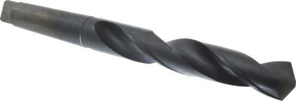 Interstate - 1-51/64", 5MT 118° Point High Speed Steel Taper Shank Drill Bit - Oxide Finish, 10-3/8" Flute Length, 16-1/4" OAL, Spiral Flute - USA Tool & Supply