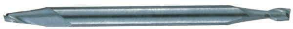 RobbJack - 11/64", 7/16" LOC, 3/16" Shank Diam, 2-1/2" OAL, 2 Flute, Solid Carbide Square End Mill - Double End, Uncoated, Spiral Flute, 30° Helix, Centercutting, Right Hand Cut, Right Hand Flute, Series T6-202 - USA Tool & Supply