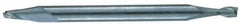 RobbJack - 11/64", 7/16" LOC, 3/16" Shank Diam, 2-1/2" OAL, 2 Flute, Solid Carbide Square End Mill - Double End, Uncoated, Spiral Flute, 30° Helix, Centercutting, Right Hand Cut, Right Hand Flute, Series T6-202 - USA Tool & Supply