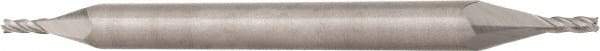 RobbJack - 11/64", 7/16" LOC, 3/16" Shank Diam, 2-1/2" OAL, 4 Flute, Solid Carbide Square End Mill - Double End, Uncoated, Spiral Flute, 30° Helix, Centercutting, Right Hand Cut, Right Hand Flute, Series T6-402 - USA Tool & Supply