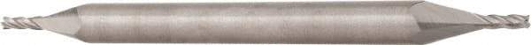 RobbJack - 9/64", 7/16" LOC, 3/16" Shank Diam, 2-1/2" OAL, 4 Flute, Solid Carbide Square End Mill - Double End, Uncoated, Spiral Flute, 30° Helix, Centercutting, Right Hand Cut, Right Hand Flute, Series T6-402 - USA Tool & Supply