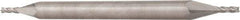 RobbJack - 9/64", 7/16" LOC, 3/16" Shank Diam, 2-1/2" OAL, 4 Flute, Solid Carbide Square End Mill - Double End, Uncoated, Spiral Flute, 30° Helix, Centercutting, Right Hand Cut, Right Hand Flute, Series T6-402 - USA Tool & Supply