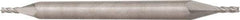 RobbJack - 11/64", 7/16" LOC, 3/16" Shank Diam, 2-1/2" OAL, 4 Flute, Solid Carbide Square End Mill - Double End, Uncoated, Spiral Flute, 30° Helix, Centercutting, Right Hand Cut, Right Hand Flute, Series T6-402 - USA Tool & Supply