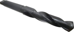 Interstate - 2-1/16", 5MT 118° Point High Speed Steel Taper Shank Drill Bit - Oxide Finish, 8-7/8" Flute Length, 16-1/4" OAL, Spiral Flute - USA Tool & Supply