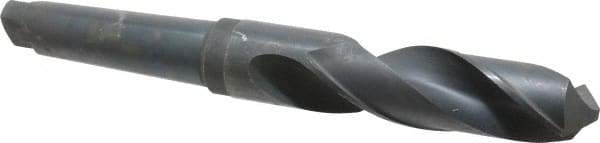 Interstate - 2-3/32", 5MT 118° Point High Speed Steel Taper Shank Drill Bit - Oxide Finish, 10-1/4" Flute Length, 17-3/8" OAL, Spiral Flute - USA Tool & Supply