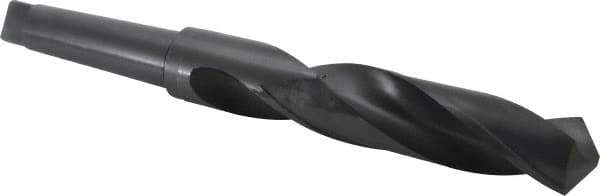 Interstate - 2-13/64", 5MT 118° Point High Speed Steel Taper Shank Drill Bit - Oxide Finish, 10-1/8" Flute Length, 17-3/8" OAL, Spiral Flute - USA Tool & Supply