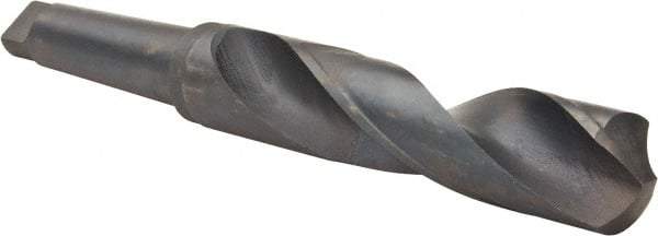 Interstate - 2-7/32", 5MT 118° Point High Speed Steel Taper Shank Drill Bit - Oxide Finish, 9-1/4" Flute Length, 16-5/8" OAL, Spiral Flute - USA Tool & Supply