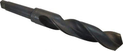 Interstate - 2-13/32", 5MT 118° Point High Speed Steel Taper Shank Drill Bit - Oxide Finish, 11-1/8" Flute Length, 18-1/2" OAL, Spiral Flute - USA Tool & Supply