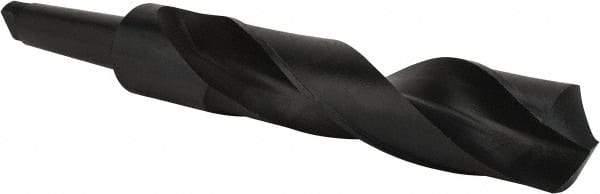 Interstate - 2-7/8", 5MT 118° Point High Speed Steel Taper Shank Drill Bit - Oxide Finish, 10" Flute Length, 17-3/8" OAL, Spiral Flute - USA Tool & Supply