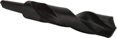 Interstate - 2-7/8", 5MT 118° Point High Speed Steel Taper Shank Drill Bit - Oxide Finish, 10" Flute Length, 17-3/8" OAL, Spiral Flute - USA Tool & Supply