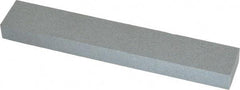 Made in USA - 220 Grit Aluminum Oxide Rectangular Polishing Stone - Very Fine Grade, 1" Wide x 6" Long x 1/2" Thick - USA Tool & Supply