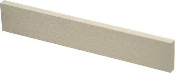 Made in USA - 320 Grit Aluminum Oxide Rectangular Polishing Stone - Extra Fine Grade, 1" Wide x 6" Long x 1/4" Thick - USA Tool & Supply