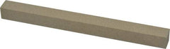 Made in USA - 320 Grit Aluminum Oxide Square Polishing Stone - Extra Fine Grade, 1/2" Wide x 6" Long x 1/2" Thick - USA Tool & Supply