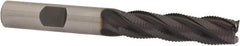 OSG - 3/8" Diam, Fine Pitch, 1-1/2" LOC, 4 Flute Cobalt Roughing Square End Mill - TiCN Finish, 3-1/4" OAL, 3/8" Shank Diam, Single End, 30° Helix - USA Tool & Supply