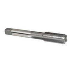OSG - M12x1.25 Metric Fine 4 Flute Bright Finish High Speed Steel Straight Flute Standard Hand Tap - Bottoming, Right Hand Thread, 3-3/8" OAL, 1-21/32" Thread Length, D5 Limit, Oversize - Exact Industrial Supply