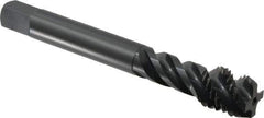 OSG - M18x2.50 Metric Coarse 4 Flute 6H Modified Bottoming Spiral Flute Tap - Vanadium High Speed Steel, Oxide Finish, 125mm OAL, Right Hand Flute, Right Hand Thread, Series 229 - USA Tool & Supply