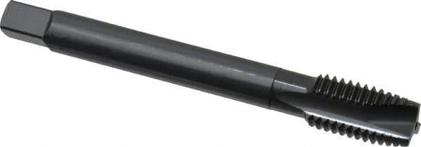 OSG - M14x2.00 Metric Coarse, 3 Flute, Oxide Finish, Vanadium High Speed Steel Spiral Point Tap - Plug Chamfer, Right Hand Thread, 110mm OAL, 1.417" Thread Length, 0.429" Shank Diam, 6H Class of Fit, Series 259 - Exact Industrial Supply
