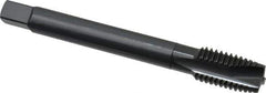 OSG - M14x2.00 Metric Coarse, 3 Flute, Oxide Finish, Vanadium High Speed Steel Spiral Point Tap - Plug Chamfer, Right Hand Thread, 110mm OAL, 1.417" Thread Length, 0.429" Shank Diam, 6H Class of Fit, Series 259 - Exact Industrial Supply