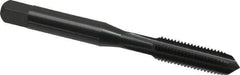 OSG - 3/8-24 UNF 3B 3 Flute Oxide Finish High Speed Steel Straight Flute Standard Hand Tap - Plug, Right Hand Thread, 2-15/16" OAL, 1-1/4" Thread Length, H3 Limit, Oversize - Exact Industrial Supply