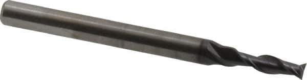 OSG - 3/32", 5/16" LOC, 1/8" Shank Diam, 1-1/2" OAL, 2 Flute, Solid Carbide Square End Mill - Single End, TiAlN Finish, Spiral Flute, 35° Helix, Centercutting, Right Hand Cut, Right Hand Flute, Series HP421 - USA Tool & Supply