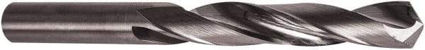 Precision Twist Drill - Letter F 118° Solid Carbide Jobber Drill - Bright Finish, Right Hand Cut, Spiral Flute, Straight Shank, 3-1/4" OAL, Faceted Point - USA Tool & Supply