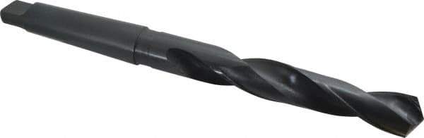Interstate - 30mm, 3MT 118° Point High Speed Steel Taper Shank Drill Bit - Oxide Finish, 175mm Flute Length, 296mm OAL, Spiral Flute - USA Tool & Supply