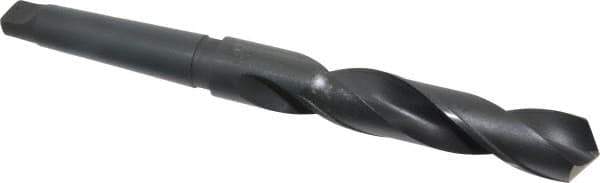 Interstate - 36mm, 4MT 118° Point High Speed Steel Taper Shank Drill Bit - Oxide Finish, 195mm Flute Length, 344mm OAL, Spiral Flute - USA Tool & Supply