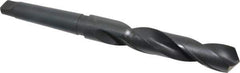 Interstate - 36mm, 4MT 118° Point High Speed Steel Taper Shank Drill Bit - Oxide Finish, 195mm Flute Length, 344mm OAL, Spiral Flute - USA Tool & Supply
