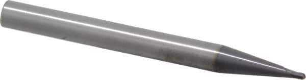 RobbJack - 1.5mm Diam, 1.5mm LOC, 2 Flute Solid Carbide Ball End Mill - AlTiN Finish, Single End, 63mm OAL, 6mm Shank Diam, Spiral Flute - USA Tool & Supply