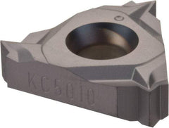 Kennametal - 16ER External Right Hand 14 NPT Laydown Threading Insert - Grade KC5010, TiAlN Coated Carbide, 9.53mm Inscribed Circle - USA Tool & Supply