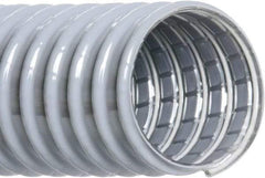 Hi-Tech Duravent - 2-1/2" ID, 24 Hg Vac Rating, 20 psi, PVC Vacuum & Duct Hose - 50' Long, Gray, 2-3/16" Bend Radius, -20 to 150°F - USA Tool & Supply