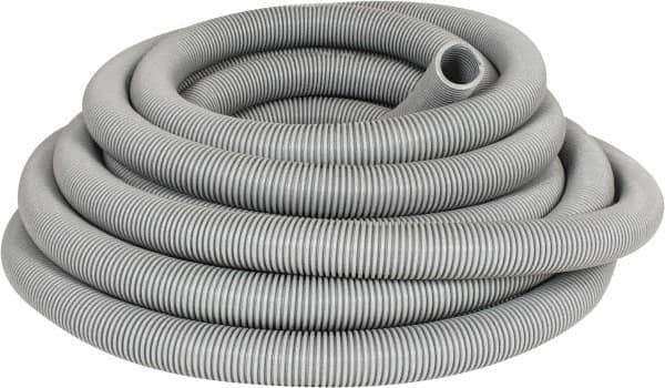 Hi-Tech Duravent - 1-1/2" ID, 18 Hg Vac Rating, 20 psi, EVA Vacuum & Duct Hose - 50' Long, Gray, 4" Bend Radius, -65 to 140°F - USA Tool & Supply