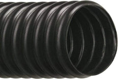 Hi-Tech Duravent - 1-1/4" ID, 28 Hg Vac Rating, 10 psi, Thermoplastic Vacuum & Duct Hose - 25' Long, Black, 1-1/4" Bend Radius, -40 to 250°F - USA Tool & Supply