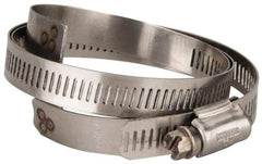 Hi-Tech Duravent - Stainless Steel Hose Clamp - 1/2" Wide x 0.02" Thick, 5-1/4" Hose, 3-1/4 to 5-5/8" Diam - USA Tool & Supply