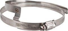 Hi-Tech Duravent - Stainless Steel Hose Clamp - 1/2" Wide x 0.02" Thick, 6-1/4" Hose, 5-1/4 to 6-5/8" Diam - USA Tool & Supply