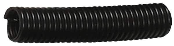 Made in USA - 1" Trade Size, 100' Long, Flexible Split Loom Conduit - Polyethylene, 23.3mm ID, Black - USA Tool & Supply