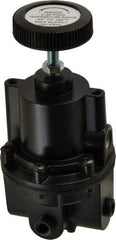 Parker - 1/4 NPT Port, 80 CFM, Aluminum Diaphragm Operated Regulator - 0 to 30 psi Range, 250 Max psi Supply Pressure, 1/4" Gauge Port Thread, 2.06" Wide x 4.35" High - USA Tool & Supply