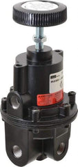 Parker - 1/4 NPT Port, 80 CFM, Aluminum Diaphragm Operated Regulator - 0 to 60 psi Range, 250 Max psi Supply Pressure, 1/4" Gauge Port Thread, 2.06" Wide x 4.35" High - USA Tool & Supply