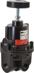 Parker - 1/4 NPT Port, 80 CFM, Aluminum Diaphragm Operated Regulator - 0 to 2 psi Range, 250 Max psi Supply Pressure, 1/4" Gauge Port Thread, 2.06" Wide x 4.35" High - USA Tool & Supply